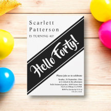 Elegantens Chic, svart och vit, modern 40:e födels