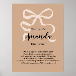 Elegantens coquette-butik Välkomstbabyskor Poster