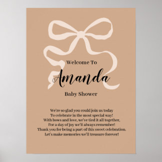 Elegantens coquette-butik Välkomstbabyskor Poster