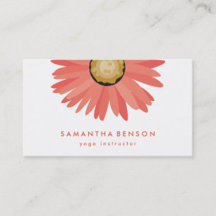 Elegantens Daisy Blommans Logotyp Yoga Visitkort