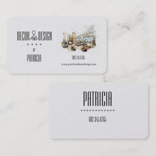 Elegantens dekor och utformning/Inredingsdesign Visitkort