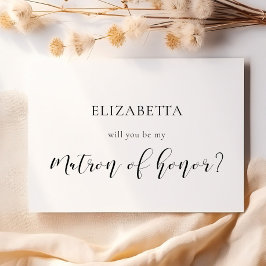 Elegantens design "Kommer du att bli mitt hedersbe Inbjudningar