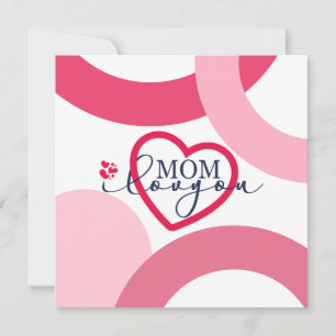 Elegantens design Text Mamma I Kärlek dig med hjär Kort