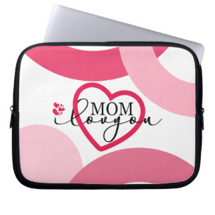 Elegantens design Text Mamma I Kärlek dig med hjär Laptop Fodral