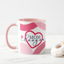 Elegantens design Text Mamma I Kärlek dig med hjär Mugg