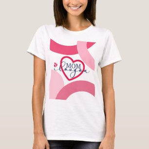 Elegantens design Text Mamma I Kärlek dig med hjär T Shirt