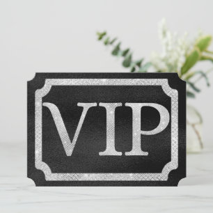 Elegantens diamanter på Black VIP Event Biljett Inbjudningar