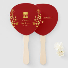 Elegantens dubbla lycka Kinesiska bröllop blommigt