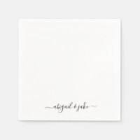 Elegantens egna namn Bröllop Napkins