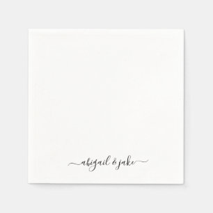 Elegantens egna namn Bröllop Napkins Pappersservett