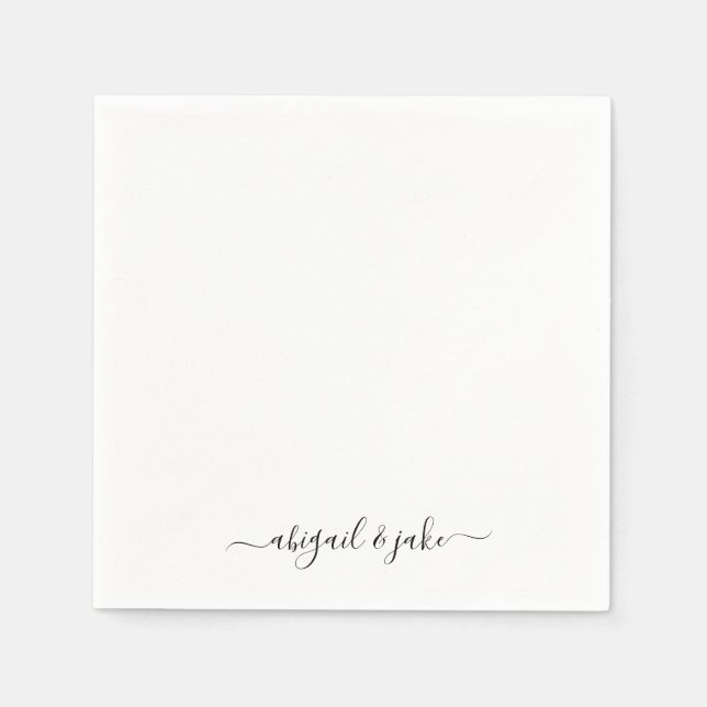 Elegantens egna namn Bröllop Napkins Pappersservett (Framsidan)