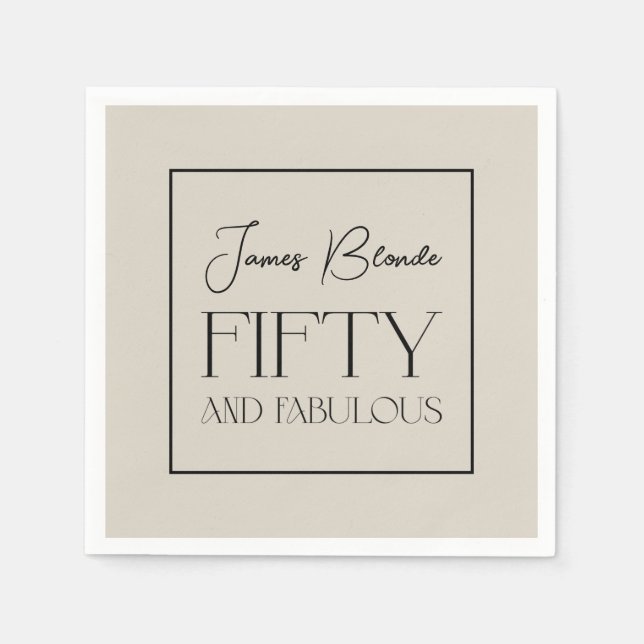 Elegantens femtio och Fabulous-Personlig Pappersservett (Framsidan)