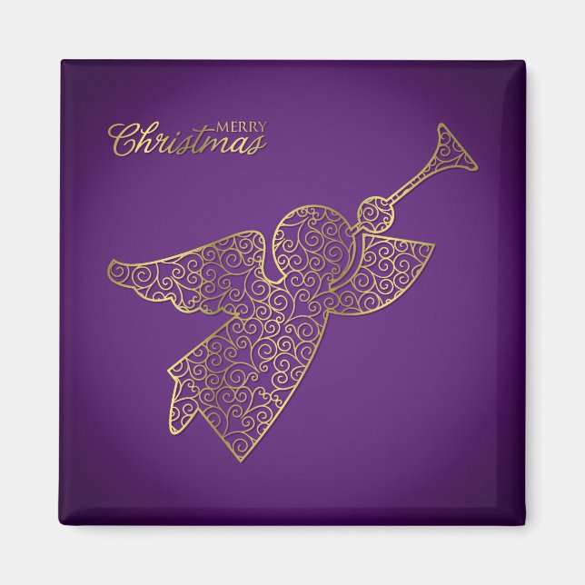 Elegantens filigree-ängel magnet (Framsidan)
