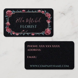 Elegantens floriserade affärskort med ro visitkort