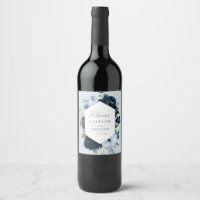 elegantens flotta och dammblått blommigt bröllop