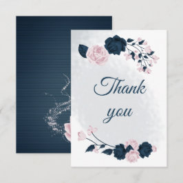 elegantens flotta och rosa blommor botaniska tack kort