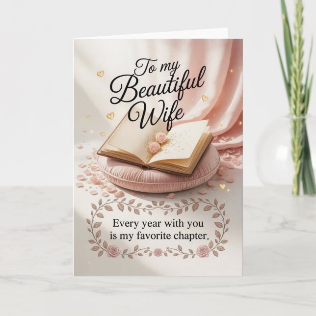 Elegantens födelsedagsdesign för fru kort (Framsida)