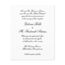 Elegantens formella inbjudan till budgetbröllop