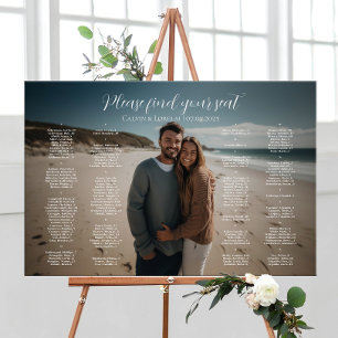 Elegantens fotosättningsplan bröllop poster