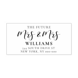 Elegantens framtid Fru & fru bröllop returadress Självfärgande Stämpel