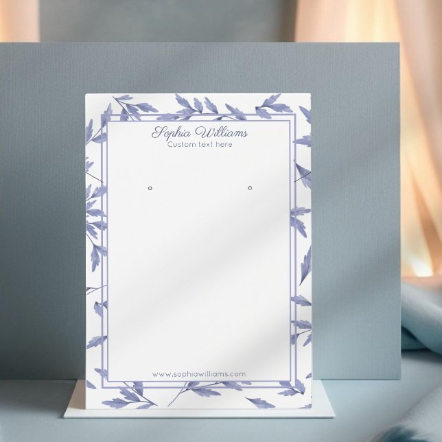 Elegantens fransk - visning för öronring och halsb visitkort (Skapare uppladdad)