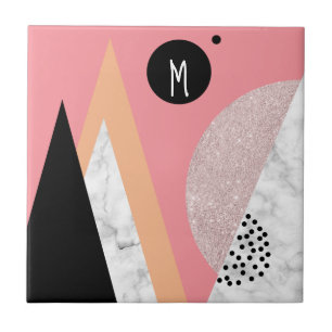 Elegantens geometriska marmor för vit marmor från kakelplatta