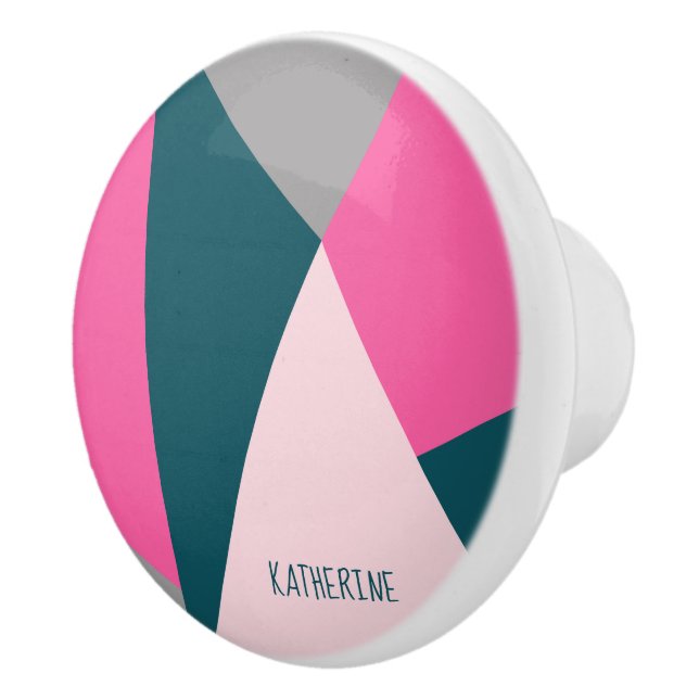 Elegantens geometriska pastellmodell shock rosa em knopp (Höger)