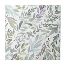 Elegantens Grönt Blått botaniskt vattenfärg