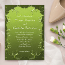 Elegantens Grönt, blommor och Scrollsar, klassiskt