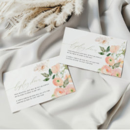 Elegantens  Grönt och  Blommor, Visning Shower Tilläggskort