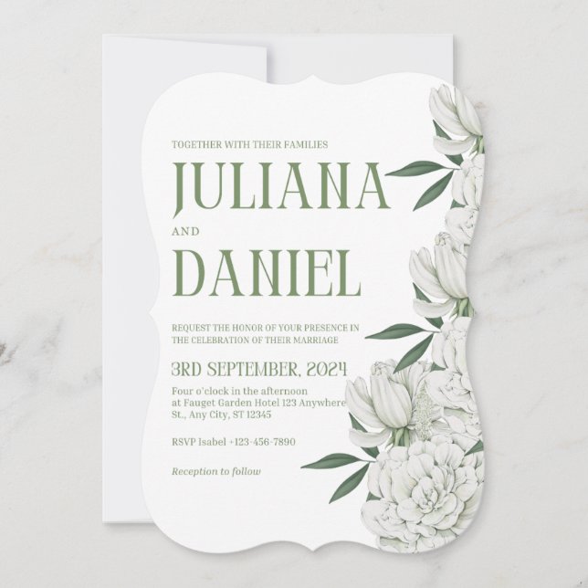 Elegantens Grönt och vit botanik (Framsida)