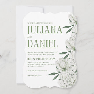 Elegantens Grönt och vit botanik