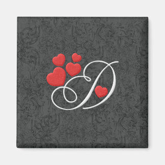 Elegantens hjärtan brev D Magnet