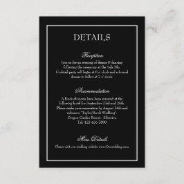 Elegantens hölje med två Gränser och skripttext Tilläggskort