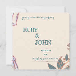 Elegantens inbjudan till botaniskt bröllop