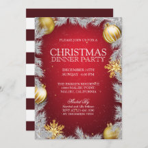 Elegantens inbjudan till Helgdag för middagsfest