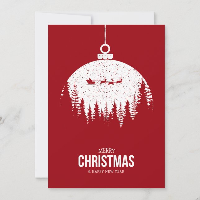 Elegantens inbjudan till julfest (Baksida)