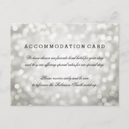 Elegantens inkvartering i Silver Glitter Ljus Vykort