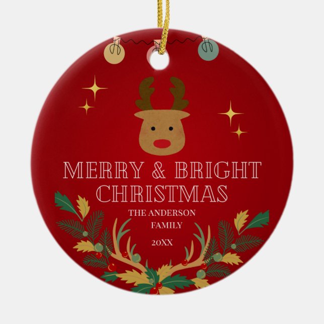 Elegantens julklapp för Helgdag Julgransprydnad Keramik (Framsidan)