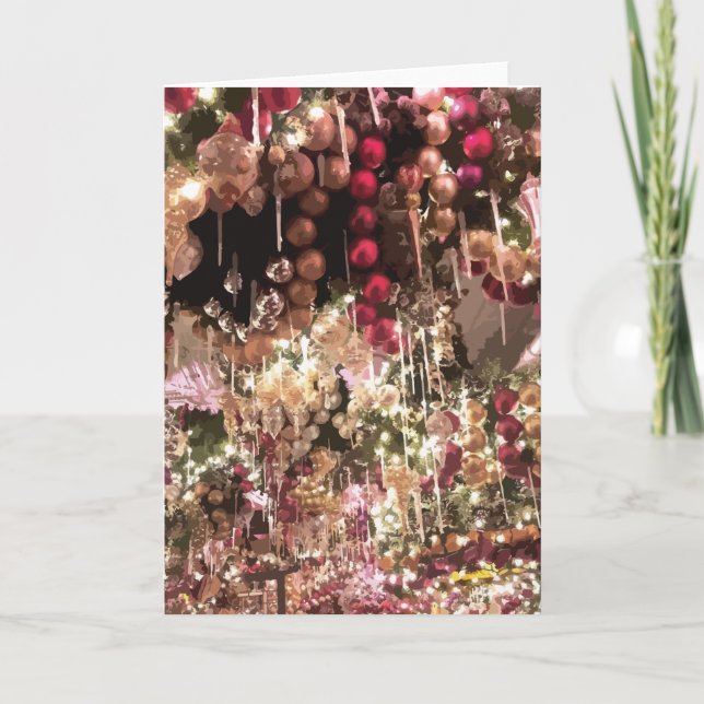 Elegantens julprydnader kort (Framsida)