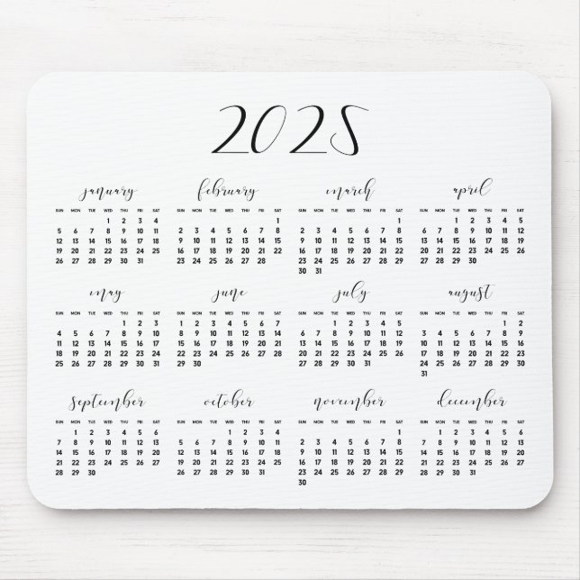 Elegantens kalligrafi 2023-kalender musmatta (Framsidan)