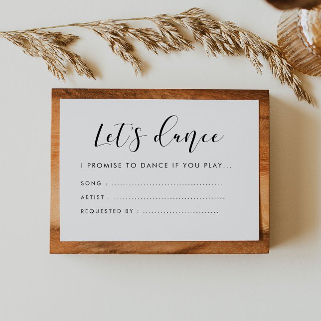 Elegantens kalligrafi Låt oss begäran om dansa sån Tilläggskort (Skapare uppladdad)