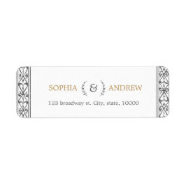 Elegantens klassiska returadress för rustik vintag returadress etikett