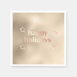 Elegantens kopparjul ro guld Glad helg Pappersservett