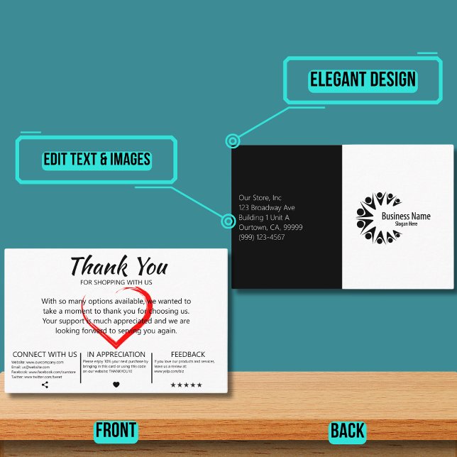 Elegantens kundTack Visitkort (Please enjoy our design and see the others in the collection.)