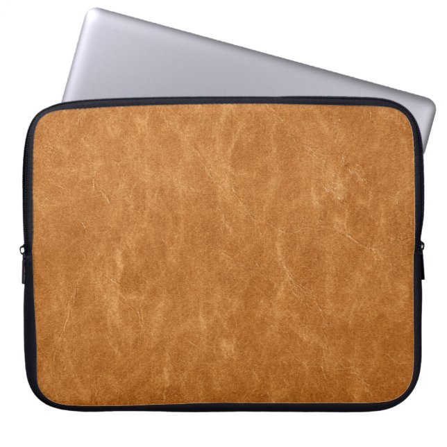 Elegantens läderbakgrund Struktur Laptop Fodral (Framsidan)