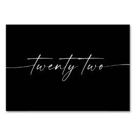 Elegantens lägsta Bord-skriptkort nummer 22 Bordsnummer