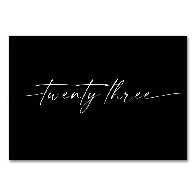 Elegantens lägsta Bord-skriptkort nummer 23 Bordsnummer (Framsidan)