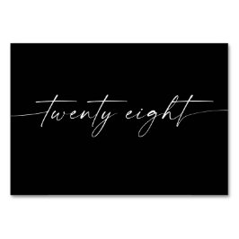 Elegantens lägsta Bord-skriptkort nummer 28 Bordsnummer