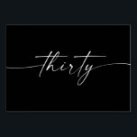 Elegantens lägsta Bord-skriptkort nummer 30 Bordsnummer<br><div class="desc">Det här bordsnumret har en elegant med ett lägsta skript. Klicka på knappen "Klicka för att anpassa ytterligare" för att redigera skriptordalydelsen färg och färg i bakgrunden. Se hela samlingen för mer matchande objekt!</div>